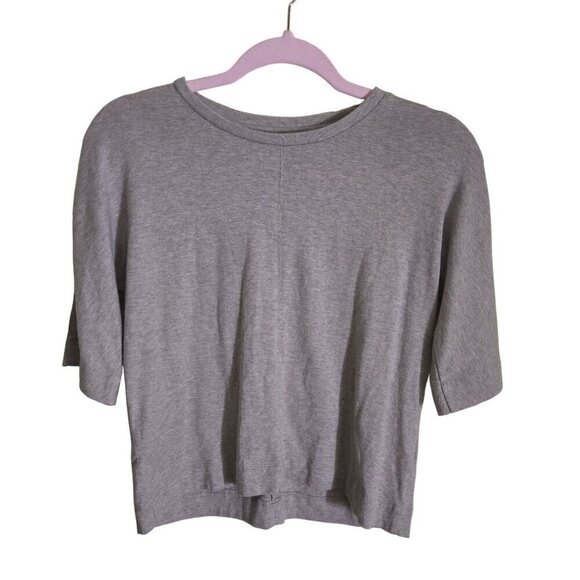 Club Monaco Neutral Cotton Blend Crewneck Tee Shirt Super Soft Size XS - Picture 1 of 4